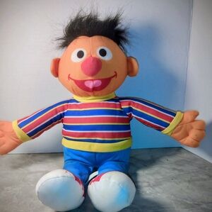Sesame Street Striped Plush Toy with Blue Pants